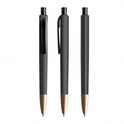 Prodir DS8 Soft Touch PRC Push Kugelschreiber Schwarz-Kupfer